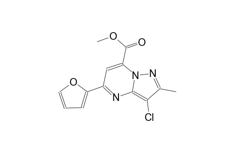 pyrazolo[1,5-a]pyrimidine-7-carboxylic acid, 3-chloro-5-(2-furanyl)-2-methyl-, methyl ester