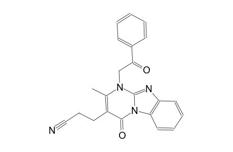 pyrimido[1,2-a]benzimidazole-3-propanenitrile, 1,4-dihydro-2-methyl-4-oxo-1-(2-oxo-2-phenylethyl)-