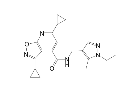 isoxazolo[5,4-b]pyridine-4-carboxamide, 3,6-dicyclopropyl-N-[(1-ethyl-5-methyl-1H-pyrazol-4-yl)methyl]-