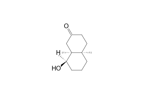 (4a.alpha.,8.alpha.,8a.alpha.)-(+-)-Octahydro-8-hydroxy-4a,8-dimethyl-2-(1H)-naphthalenone