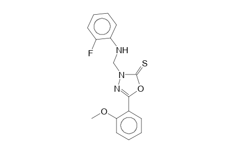 3-[(2-Fluoroanilino)methyl]-5-(2-methoxyphenyl)-1,3,4-oxadiazole-2(3H)-thione