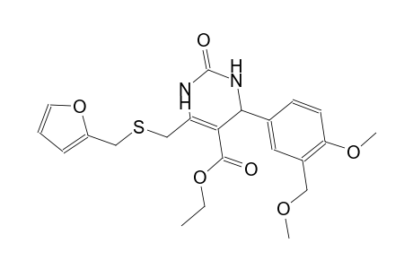 ethyl 6-{[(2-furylmethyl)sulfanyl]methyl}-4-[4-methoxy-3-(methoxymethyl)phenyl]-2-oxo-1,2,3,4-tetrahydro-5-pyrimidinecarboxylate