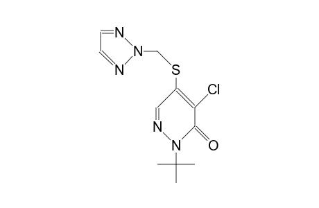 3(2H)-Pyridazinone, 4-chloro-2-(1,1-dimethylethyl)-5-[(2H-1,2,3-triazol-2-ylmethyl)thio]-