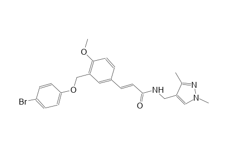 (2E)-3-{3-[(4-bromophenoxy)methyl]-4-methoxyphenyl}-N-[(1,3-dimethyl-1H-pyrazol-4-yl)methyl]-2-propenamide