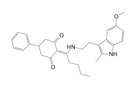 2-(1-{[2-(5-methoxy-2-methyl-1H-indol-3-yl)ethyl]amino}pentylidene)-5-phenyl-1,3-cyclohexanedione