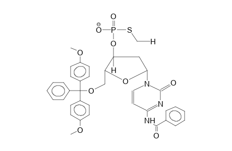 5'-O-DIMETHOXYTRITYL-3'-O-METHYLTHIOPHOSPHORYL-2'-DEOXY-N4-BENZOYLCYTIDINE, ANION