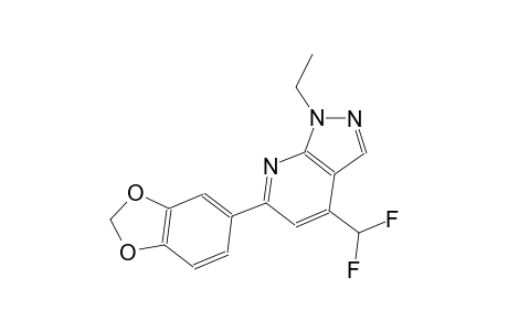 1H-pyrazolo[3,4-b]pyridine, 6-(1,3-benzodioxol-5-yl)-4-(difluoromethyl)-1-ethyl-