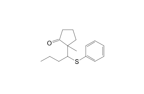 2-Methyl-2-(1-phenylsulfanylbutyl)cyclopentan-1-one