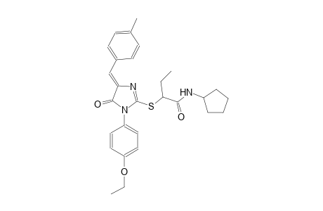 butanamide, N-cyclopentyl-2-[[(4Z)-1-(4-ethoxyphenyl)-4,5-dihydro-4-[(4-methylphenyl)methylene]-5-oxo-1H-imidazol-2-yl]thio]-
