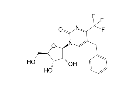 1-[(2R,3R,4S,5R)-3,4-dihydroxy-5-(hydroxymethyl)-2-oxolanyl]-5-(phenylmethyl)-4-(trifluoromethyl)-2-pyrimidinone
