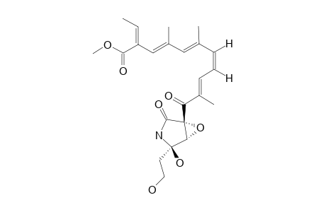 2-ETHYLIDENE-11-[4-HYDROXY-4-(2-HYDROXYETHYL)-2-OXO-6-OXA-3-AZABICYCLO-[3.1.0]-HEX-1-YL]-4,6,0-TRIMETHYL-11-OXO-3,5,7,9-UNDECATRETRAENOIC-ACID-METH