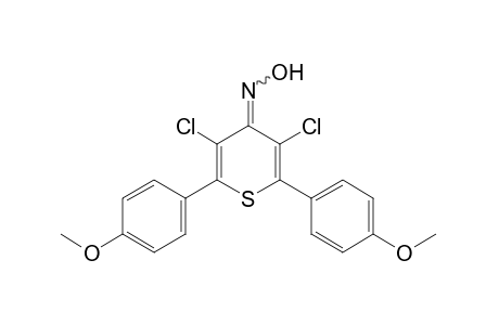 2,6-bis(p-methoxyphenyl)-3,5-dichloro-4H-thiopyran-4-one, oxime