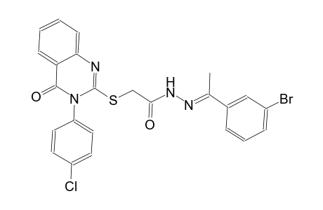 N'-[(E)-1-(3-bromophenyl)ethylidene]-2-{[3-(4-chlorophenyl)-4-oxo-3,4-dihydro-2-quinazolinyl]sulfanyl}acetohydrazide