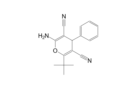 2-amino-6-tert-butyl-4-phenyl-4H-pyran-3,5-dicarbonitrile