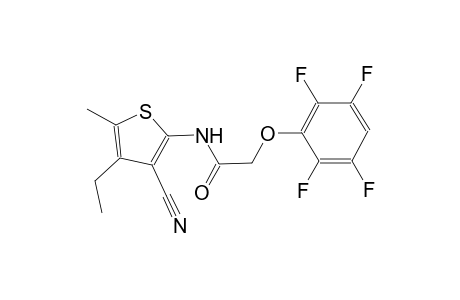 N-(3-cyano-4-ethyl-5-methyl-2-thienyl)-2-(2,3,5,6-tetrafluorophenoxy)acetamide