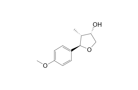 (2R*,3R*,4S*)-2-(4-Methoxyphenyl)-3-methyltetrahydrofuran-4-ol