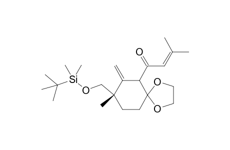 (8SR)-8-tert-Butyldimethylsilyloxymethyl-6-(3-methyl-1-oxobut-2-enyl)-8-methyl-7-methylene-1,4-dioxa-spiro[4.5]deca