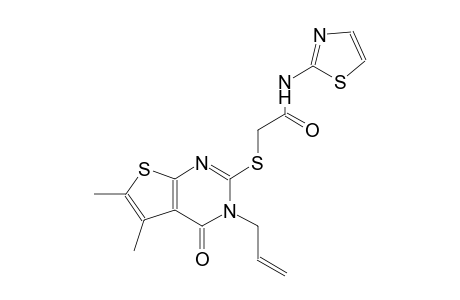 2-[(3-allyl-5,6-dimethyl-4-oxo-3,4-dihydrothieno[2,3-d]pyrimidin-2-yl)sulfanyl]-N-(1,3-thiazol-2-yl)acetamide