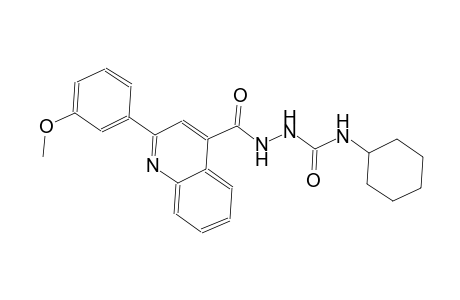 N-cyclohexyl-2-{[2-(3-methoxyphenyl)-4-quinolinyl]carbonyl}hydrazinecarboxamide