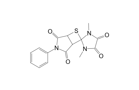 Spiro[imidazolidine-2,7'-[6]thia[3]azabicyclo[3.2.0]heptane]-2',4,4', 5-tetrone, 1,3-dimethyl-3'-phenyl-