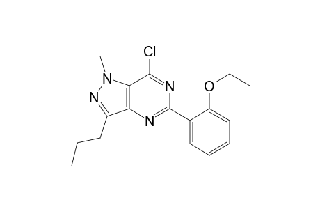 7-chloro-1-methyl-5(2-ethoxyphenyl)-3-n-propyl-pyrazolo[4,3-d]pyrimidine