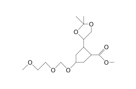 1(R),2(R),4(R),4'(R)-2-(2,2-Dimethyl-1,3-dioxolan-4-yl)-4-(methoxyethoxy-methoxy)-cyclopentanecarboxylic acid, methyl est
