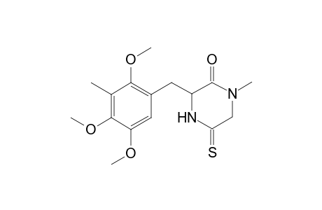 1-Methyl-3-(3-methyl-2,4,5-trimethoxyphenylmethyl)-5-thioxo-2-piperirazinone