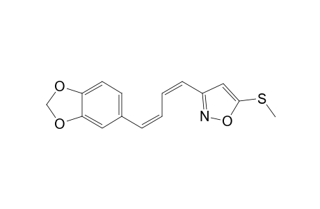 5-Methylthio-3-(4-(3,4-methylenedioxyphenyl)-1,3-butadienyl)isoxazole