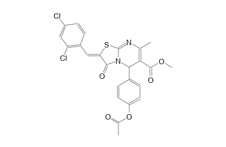 methyl (2Z)-5-[4-(acetyloxy)phenyl]-2-(2,4-dichlorobenzylidene)-7-methyl-3-oxo-2,3-dihydro-5H-[1,3]thiazolo[3,2-a]pyrimidine-6-carboxylate