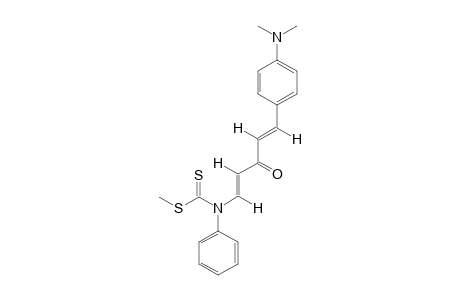 METHYL-(E,E)-5-[(4-DIMETHYLAMINO)-PHENYL]-3-OXO-1,4-PENTADIENE-1-(PHENYLAMINO)-N-DITHIOCARBOXYLATE
