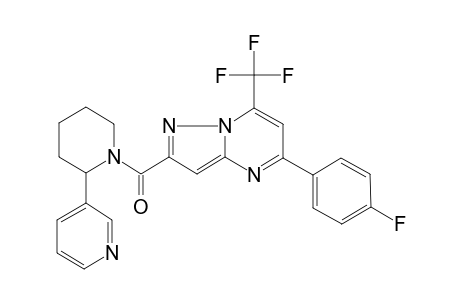 Pyrazolo[1,5-a]pyrimidine, 5-(4-fluorophenyl)-2-[[2-(3-pyridinyl)-1-piperidinyl]carbonyl]-7-(trifluoromethyl)-