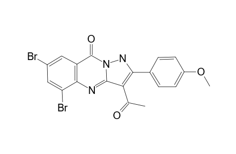 5,7-Dibromo-2-(p-methoxyphenyl)-3-acetyl-3H-pyrazolo[5,1-b]quinzolin-9-one