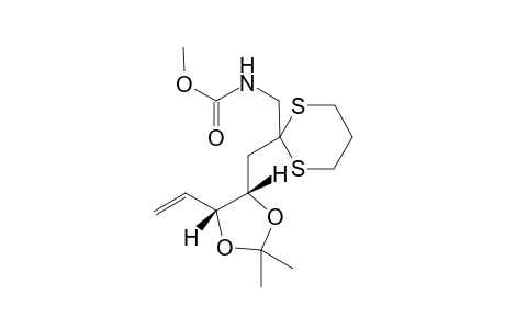 Methyl N-[2-(2',2'-dimethyl-5'-vinyl)-[(1",3')dioxolan-4''-yl]methyl-[1,3]-dithian-2-ylmethyl]-carbamate