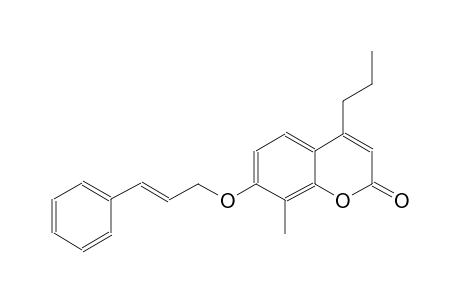 2H-1-benzopyran-2-one, 8-methyl-7-[[(2E)-3-phenyl-2-propenyl]oxy]-4-propyl-