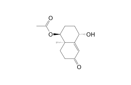 5.beta.-Acetoxy-8.alpha.-hydroxy-4a.beta.-methyl-4.4a.5.6.7.8-hexahydronaphthalen-2(3H)-one