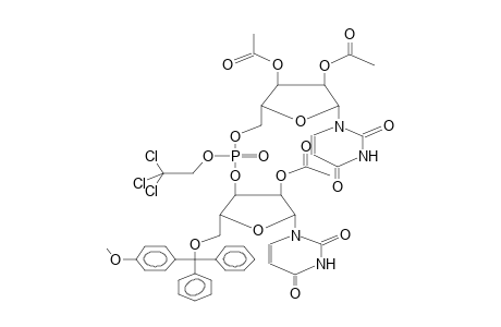 5'-O-(5'-O-METHOXYTRITYL-2'-O-ACETYLURIDINE-3'-(2,2,2-TRICHLOROETHOXY)PHOSPHORYL)-2',3'-DI-O-ACETYLURIDINE