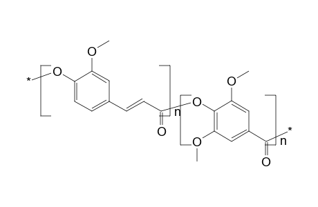 Poly[oxy-(2,6-dimethoxy-1,4-oxybenzoyl)-co-oxy-(2-methoxy-1,4-phenylenevinylenecarbonyl)]