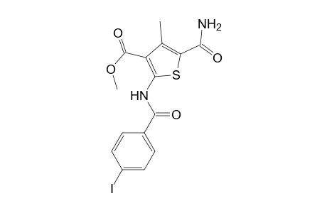 5-Carbamoyl-2-(4-iodo-benzoylamino)-4-methyl-thiophene-3-carboxylic acid methyl ester