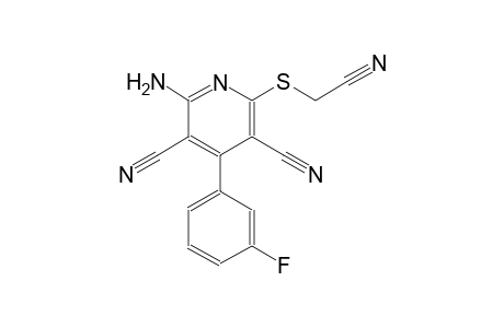 2-amino-6-[(cyanomethyl)sulfanyl]-4-(3-fluorophenyl)-3,5-pyridinedicarbonitrile