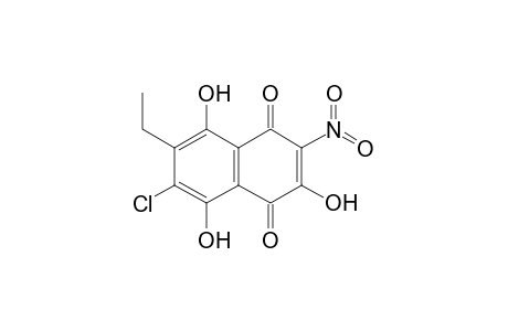 7(6)-Chloro-6(7)-ethyl-2,5,8-trihydroxy-3-nitronaphthalene-1,4-dione