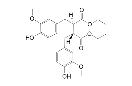 (2R,3R)-1,4-bis[4'-hydroxy-5'-methoxyphenyl]-butane-2,3-dicarboxylic acid diethyl ester