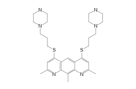 4,6-BIS-[(PIPERAZINOPROPYL)-THIO]-2,8,10-TRIMETHYLPYRIDO-[3,2-G]-QUINOLINE