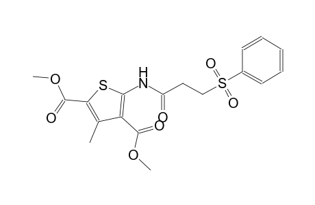 2,4-thiophenedicarboxylic acid, 3-methyl-5-[[1-oxo-3-(phenylsulfonyl)propyl]amino]-, dimethyl ester