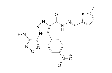 1-(4-amino-1,2,5-oxadiazol-3-yl)-N'-[(E)-(5-methyl-2-thienyl)methylidene]-5-(4-nitrophenyl)-1H-1,2,3-triazole-4-carbohydrazide