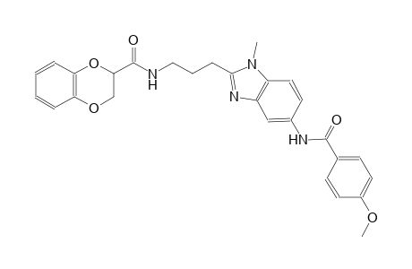 1,4-benzodioxin-2-carboxamide, 2,3-dihydro-N-[3-[5-[(4-methoxybenzoyl)amino]-1-methyl-1H-benzimidazol-2-yl]propyl]-