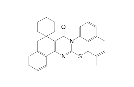 2-((2-methylallyl)thio)-3-(m-tolyl)-3H-spiro[benzo[h]quinazoline-5,1'-cyclohexan]-4(6H)-one