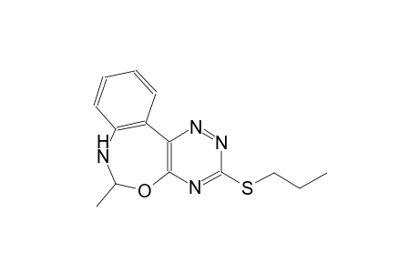 6-methyl-6,7-dihydro[1,2,4]triazino[5,6-d][3,1]benzoxazepin-3-yl propyl sulfide