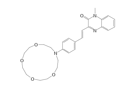 1-METHYL-3-(PARA-13-AZA-1,4,7,10-TETRAOXA-CYCLOPENTADECANE-13-YLSTYRYL)-1,4-BENZODIAZINE-2-ONE