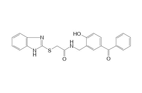 2-(1H-benzimidazol-2-ylsulfanyl)-N-[(5-benzoyl-2-hydroxy-phenyl)methyl]acetamide