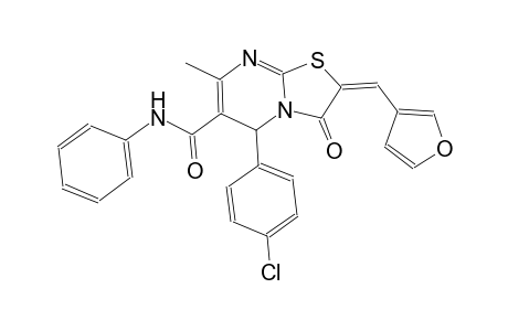 (2E)-5-(4-chlorophenyl)-2-(3-furylmethylene)-7-methyl-3-oxo-N-phenyl-2,3-dihydro-5H-[1,3]thiazolo[3,2-a]pyrimidine-6-carboxamide